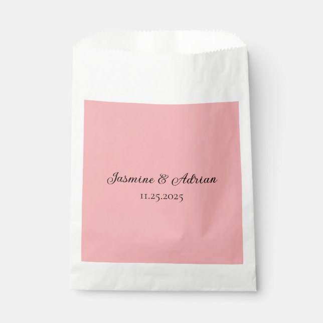 Sachets En Papier Mariage Rouge à Bulles (Devant)