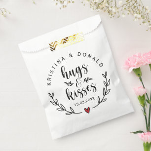 Sachets En Papier Mariage Rustique de serres et baisers Faveur Fêt
