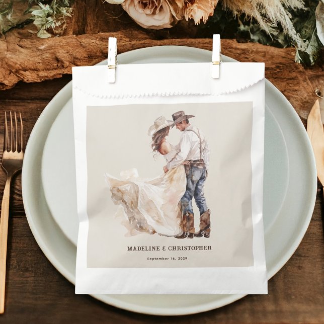 Sachets En Papier Mariage rustique en couple (Créateur téléchargé)