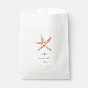 Sachets En Papier Mariage Rustique Red Starfish Beach