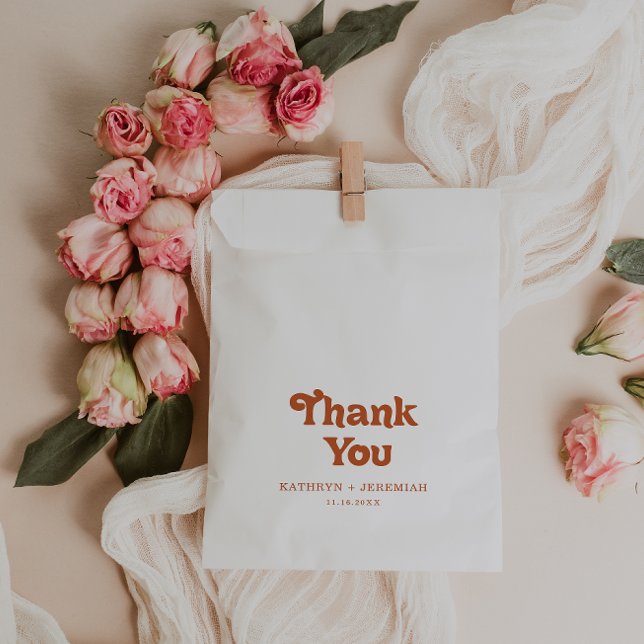 Sachets En Papier Mariage simple en terre cuite Formel (Créateur téléchargé)
