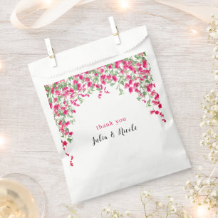 Sachets En Papier Mariage sous la forêt tropicale de bougainvillée r