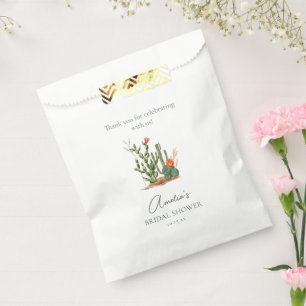 Sachets En Papier Mariage Sud-Ouest Désert Cactus Personnalisé
