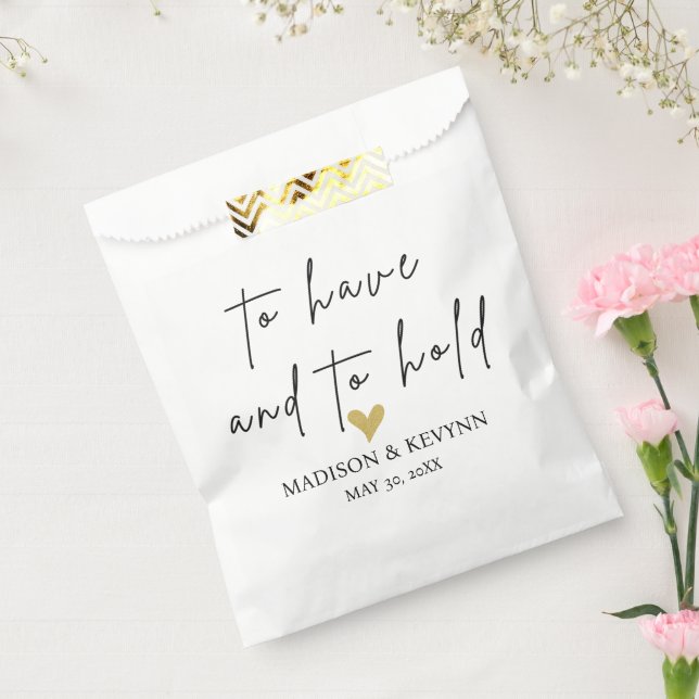 Sachets En Papier Mariage To Have and To Hold  (Scellé)