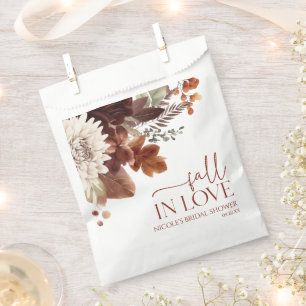 Sachets En Papier Mariage Tomber Amoureux Floral Brun Bourgogne Fête