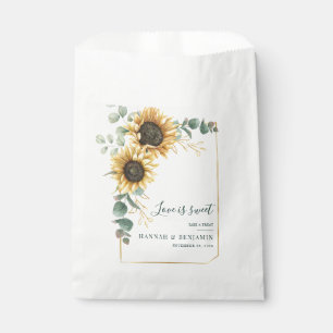 Sachets En Papier Mariage Tournesol Eucalyptus Floral