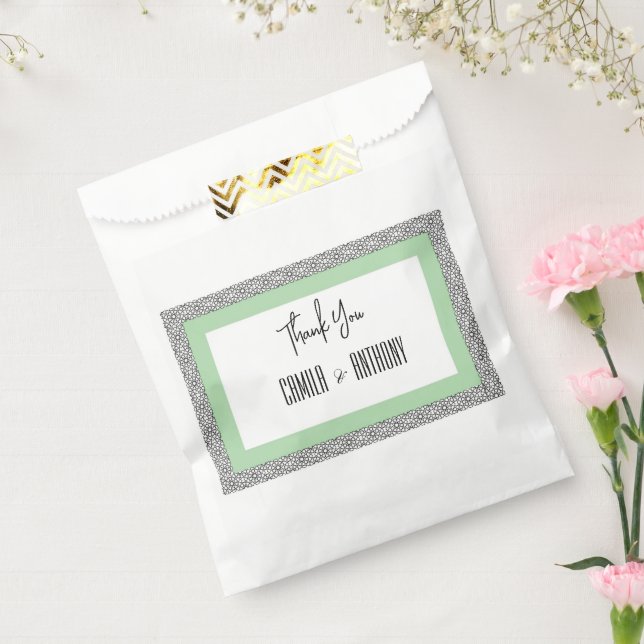 Sachets En Papier Mariage turquoise (Scellé)