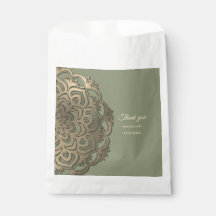 Mariage Vert Sauge et Or avec Luxe Élégant