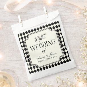 Sachets En Papier Mariage Vintage Luxueux Noir Ivoire Vieille Fortun