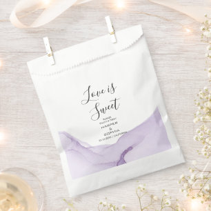 Sachets En Papier Mariage violet Aquarelle moderne