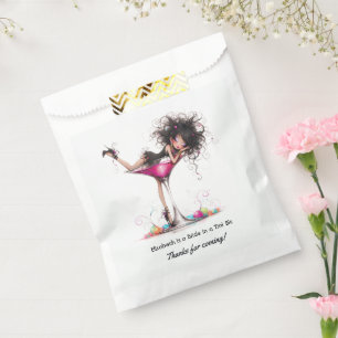 Sachets En Papier Mariée dans un peu de Martini Enterrement de Vie d