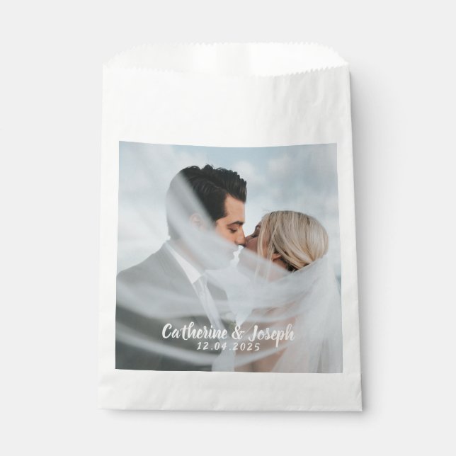 Sachets En Papier Mariée romantique et mariage de chambre Favor sac (Devant)