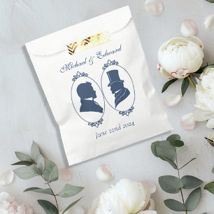Sachets En Papier Mariés gays roses bleues Régence