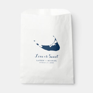 Sachets En Papier Marine Blue Nantucket Island Carte Mariage Favor S
