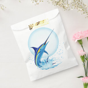 Sachets En Papier Marlin Bleu Jaillissant de l'Océan