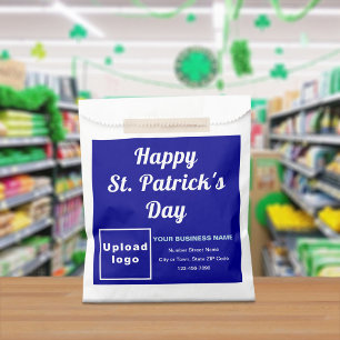 Sachets En Papier Marque d'affaires bleue, St. Patrick's Day, sac en