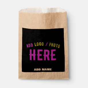 SACHETS EN PAPIER MARQUE VERIFIEE NOIRE PERSONNALISABLE MODERNE ET C
