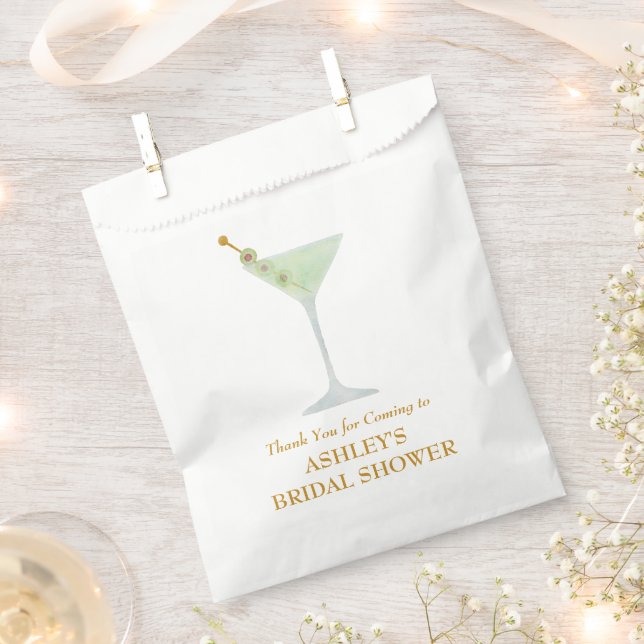 Sachets En Papier Martini Cocktail Mariage Faveur Fête des mariées (Coupé)