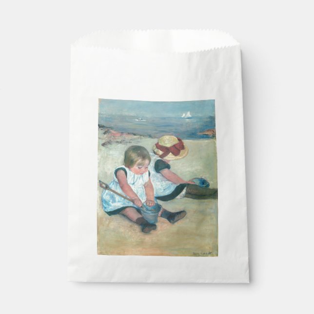 Sachets En Papier Mary Cassatt - Enfants jouant sur la plage (Devant)