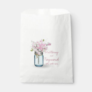 SACHETS EN PAPIER MASON JAR WATERCOLOR ROSE POIS DOUX