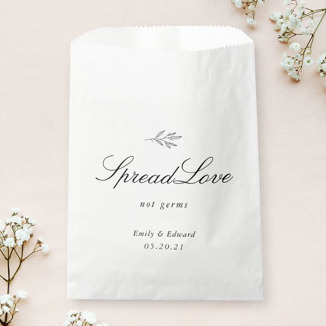 Sachets En Papier Masque de visage de mariage botanique moderne pour (Créateur téléchargé)