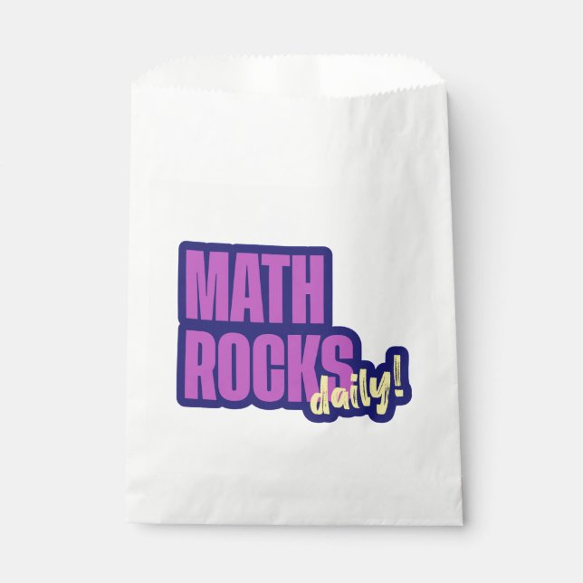 Sachets En Papier Math Rocks Enseignant quotidien (Devant)