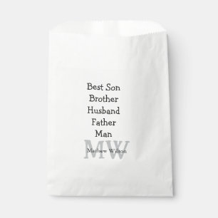 Sachets En Papier Meilleur homme fils mari papa cite ajouter un nom 
