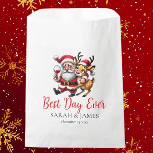 Sachets En Papier Meilleur Jour Joyeux Noël Bonjour Père Noël (Spread joy this holiday season with Brett Designs' "Best Day Ever" Merry Christmas greetings  )
