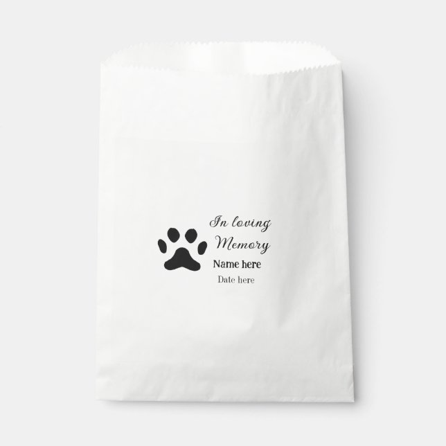 Sachets En Papier mémoire affectueuse souvenir à ajouter le nom de l (Devant)