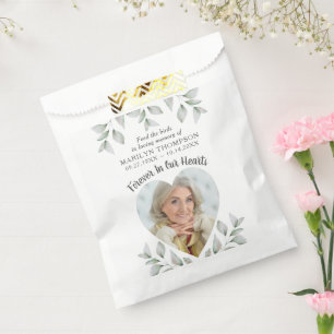 Sachets En Papier Memorial Bird Seed Heart Photo Funéraire Sympathie