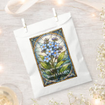 Mémorial de verre teinté Forget Me Not funéraire