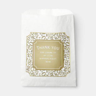 Sachets En Papier Merci : 20ème Motif au hasard Gold 20