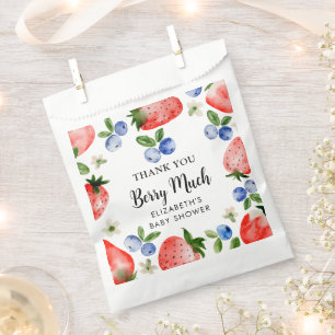 Sachets En Papier Merci aux bleuets et aux fraises