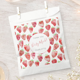 Sachets En Papier Merci aux fraises