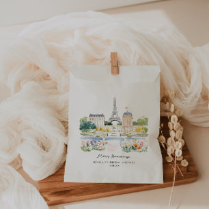 Sachets En Papier Merci Beaucoup Jardin Aquarelle Parisien