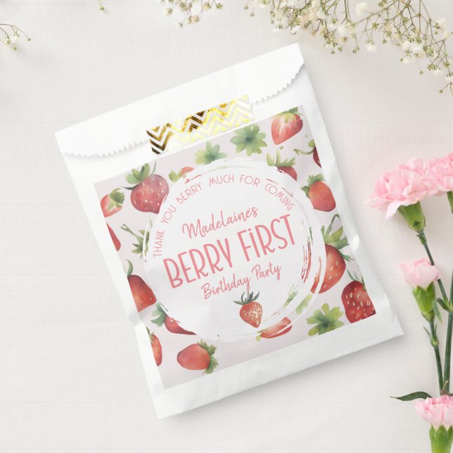 Sachets En Papier Merci beaucoup pour le premier anniversaire de Ber (Scellé)