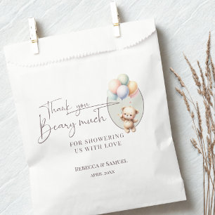 Sachets En Papier Merci beaucoup, tout juste attendons Bébé Shower