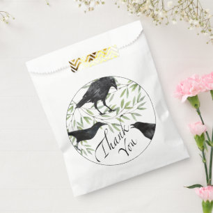 Sachets En Papier Merci Crow Inséparables Favoriser le sac