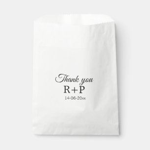 Sachets En Papier Merci d'ajouter le texte de la lettre initiale du