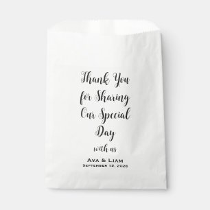 Sachets En Papier Merci d'avoir partagé notre journée spéciale