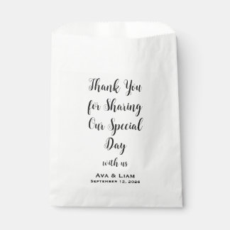 Sachets En Papier Merci d'avoir partagé notre journée spéciale