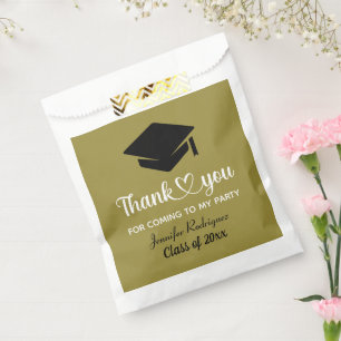 Sachets En Papier Merci De Casquette Gradué Pour Être Venu À Mon Par