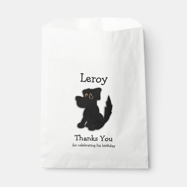Sachets En Papier Merci de chien mignon (Devant)