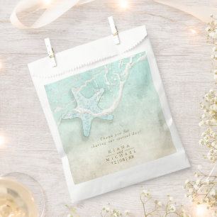 Sachets En Papier Merci de mariage Sea Foam Beach V2 ID837