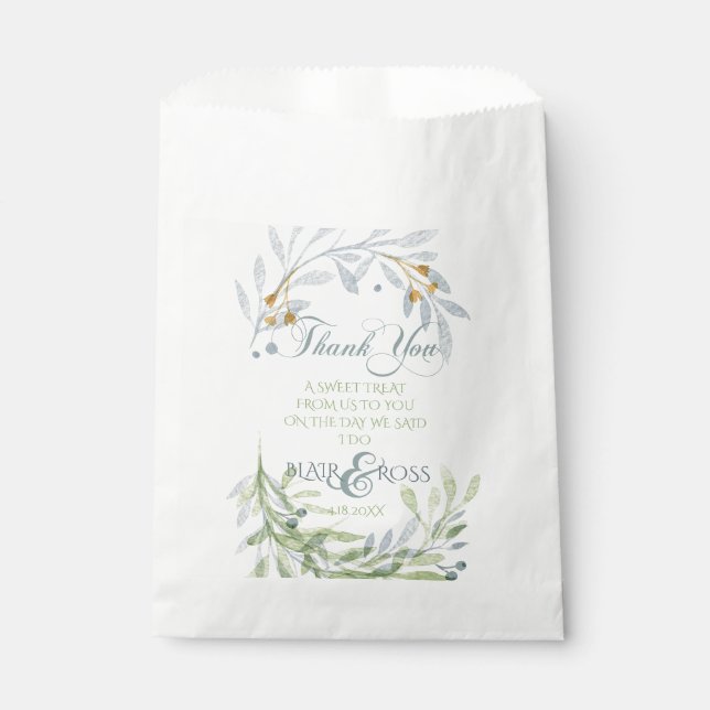 Sachets En Papier Merci de remplissage d'aquarelle minimaliste (Devant)