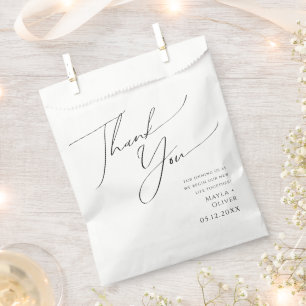 Sachets En Papier Merci de script minimaliste Whimsical Favoriser le