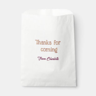Sachets En Papier merci d'être venu nom à ajouter message texte oran