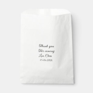 Sachets En Papier merci d'être venu nom du destinataire message text