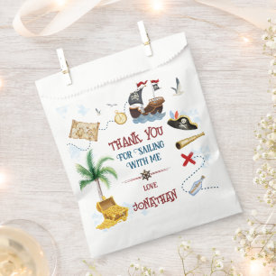 Sachets En Papier Merci Enfants fête pirate Baby boy anniversaire