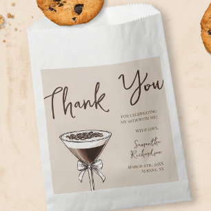 Sachets En Papier Merci Espresso Cocktail Brown 30e anniversaire